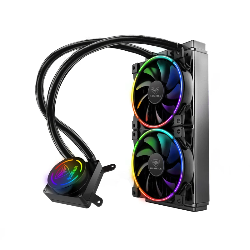 Pccooler GI-AP240X чехол для ПК с водяным охлаждением двойной 12 см Компьютерный Вентилятор cpu кулер для воды для AMD TR4/SP3 и INTEL 2011/2066