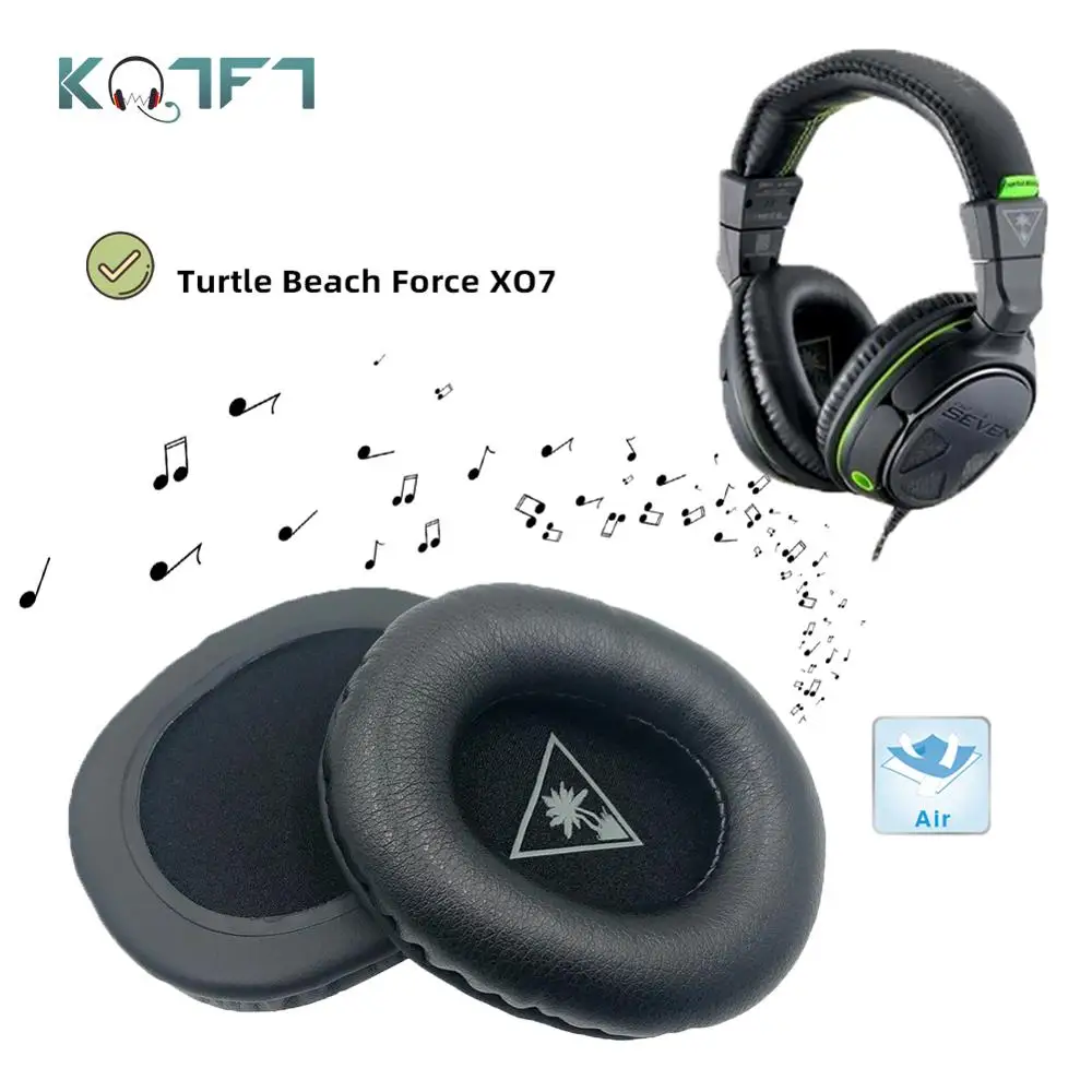 KQTFT 1 Pair of Replacement Ear Pads for Turtle Beach Force XO7 XBOX ONE XO 7 Seven Headset EarPads Earmuff Cover Cushion Cups