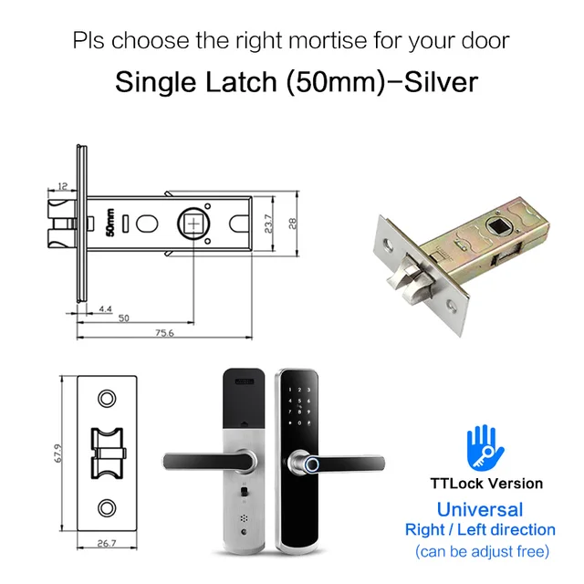 Silver 50 Latch