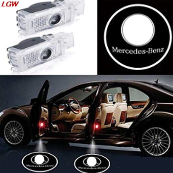 

2pcs for Mercedes-Benz CLA welcome light logo welcome light E welcome light car door laser light modification