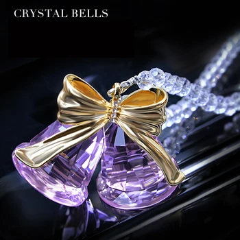 

Crystal Ring Bell Hanging Ornament Rhinestone Car Interior Decoration Crystal Lucky Charm Pendant For Women Girls