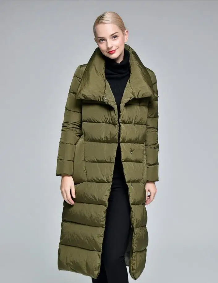 Г. nouvelle mode hiver veste femmes epais chaud hiver manteau neige porter dames Длинные парки decontract blc canard doudoune