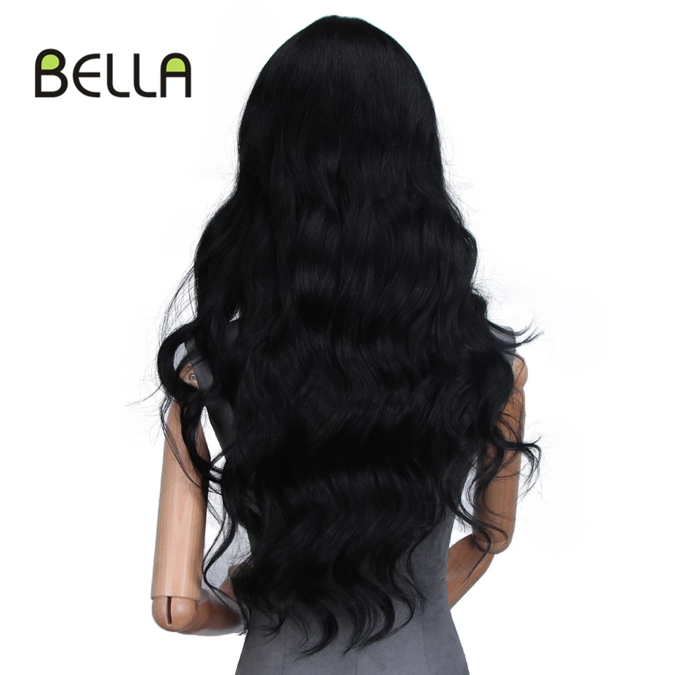 #1B Wigs For Women Synthetic Lace Front Wig Blonde 613 Natural Red Lace Front Heat Resistant Body Wave Hair Dark Root Party Cosplay - Color: #1B