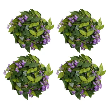 

4 Pieces of Artificial Plastic, Simulated Green Plants, Indoor and Outdoor Home Garden Office Wedding Decoration