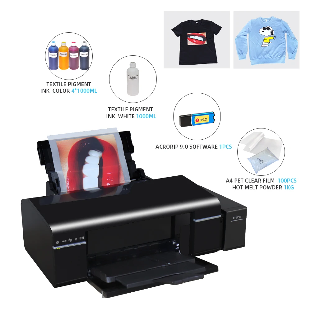 Película de transferencia térmica para impresora Epson L805 A4 DTF, máquina  de impresión de camisetas A4 DTF, tinta DTF|Impresoras| - AliExpress