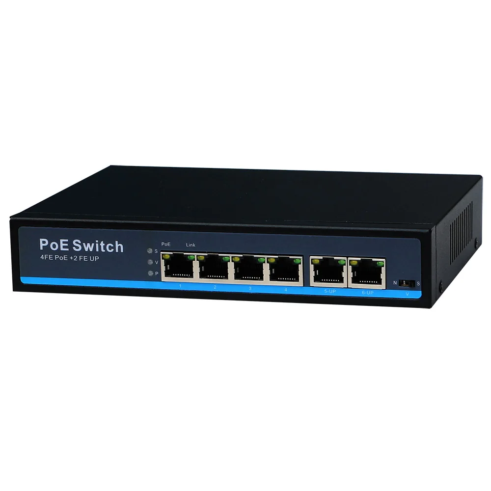 Interruptor com 2 Portas Uplink 48v Verdog Ativo Max 250 Metro 60w Saída 100mbps ai Poe 4 - Imagem 4