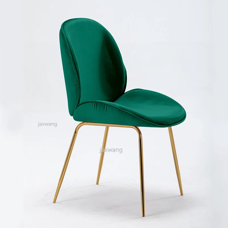 Настраиваемый скандинавский обеденный стул, светильник на спинку, роскошная форма, Защита позвоночника, офисное кресло, кофе-бар, простой домашний стул - Цвет: green