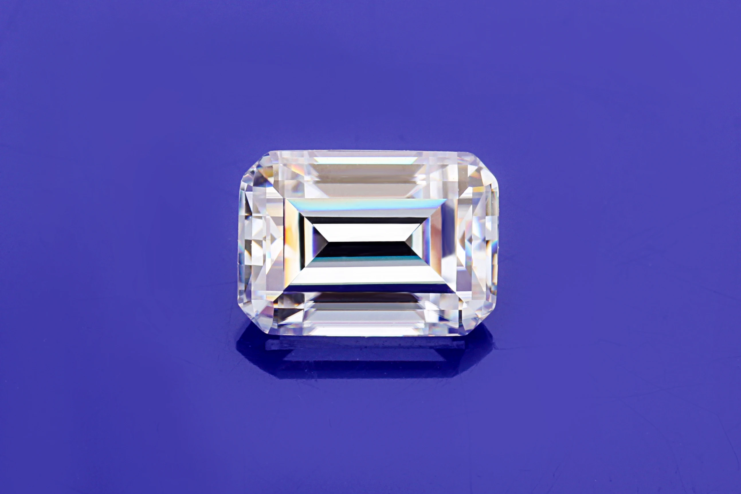 Незакрепленный Изумрудный Муассанит высшего качества блестящий 6 х8 мм карат VVS