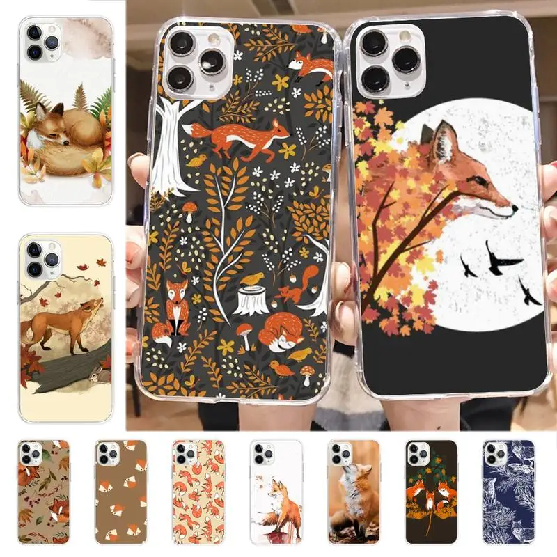 Чехол для телефона Yinuoda с изображением милой лисы на осень iPhone 8 7 6 6S Plus X 5S SE 2020 XR 11 12