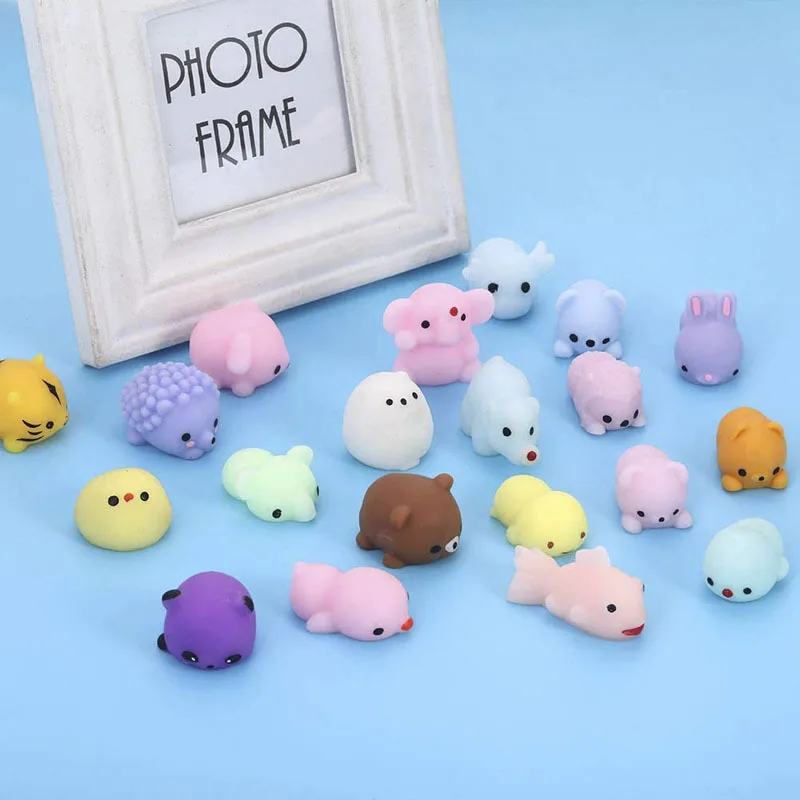Brinquedo de Descompressão Alívio do Estresse Pces Squeeze Brinquedo Bonito Animal Antistress Bola Mochi Abreact Macio Pegajoso Crianças Presente 24-64 3 High Quality Brinquedos e hobbies