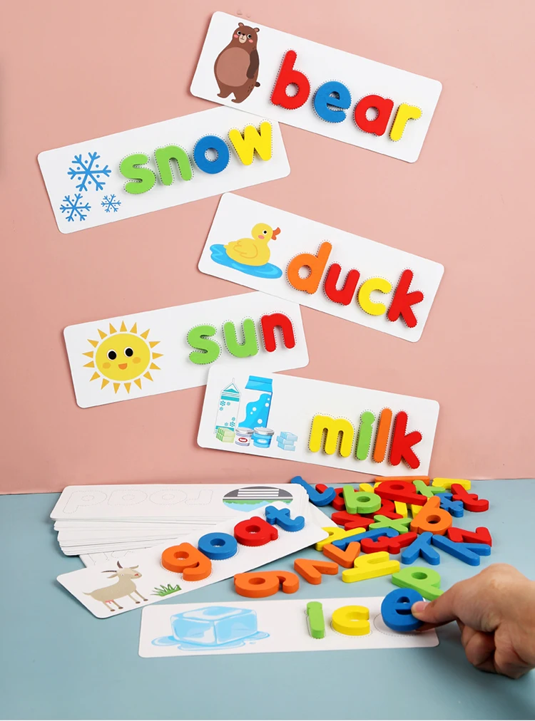 1 Set Spelling Words Game 26 English Alphabet Kids Word Spelling Exercises 