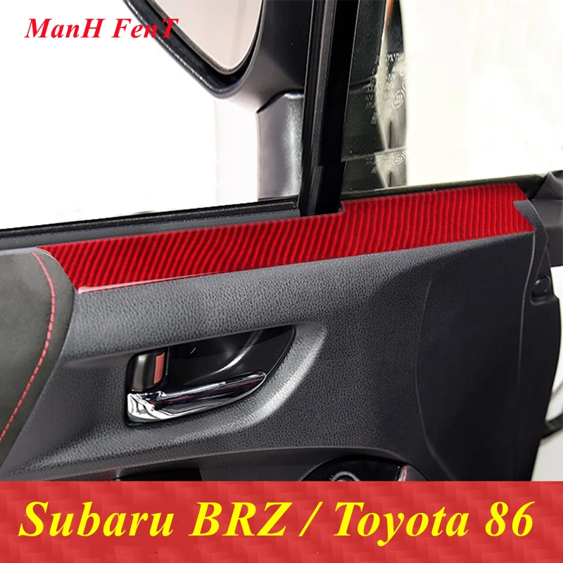 For Subaru BRZ Toyota 86 Inner Door Window Real Carbon Fiber Interior Decoration 3D Sticker Strip Trim | Автомобили и мотоциклы