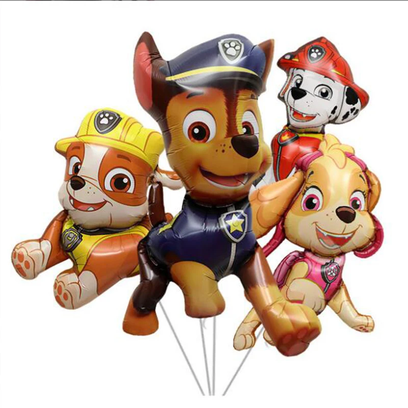 Figuras de la patrulla canina para niños y niñas, figura de globos de aluminio, Skye, Chase, Marshall, para fiesta de cumpleaños