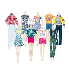 Costume d'été pour poupée, ensemble haut et pantalon, T shirt et jupe, vêtements décontractés quotidiens pour Barbie, accessoires, cadeau pour filles, nouvelle collection 1/6