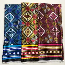 Модальная эластичная атласная шелковая ткань Африканская мягкая восковая ткань с принтом 2 ярда шифон 4 ярда audel modell ИМИТИРОВАННАЯ Анкара ткань 081605