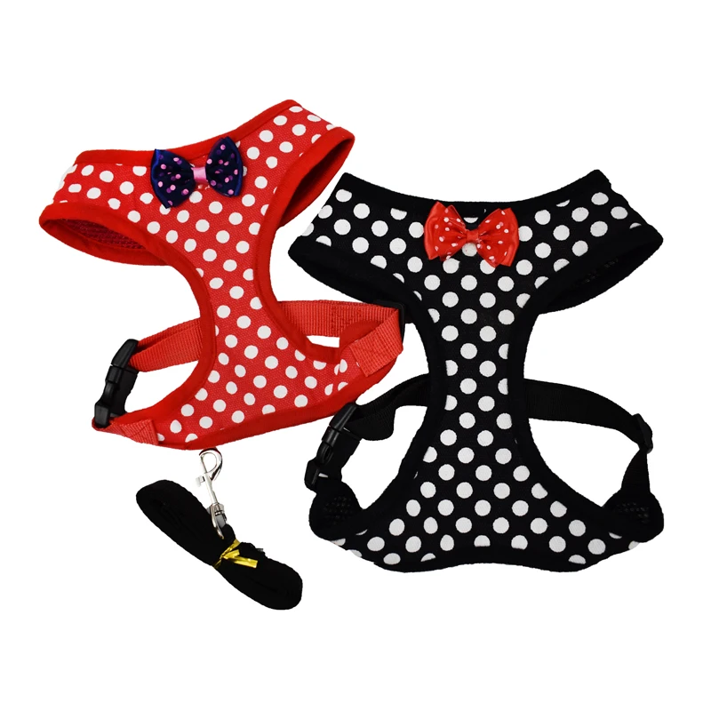 

Cat Dog Adjustable Harness Vest Walking Lead Leash For Puppy Dogs Collar Polyester Mesh Harness For Small Medium Dog Cat Pet 4