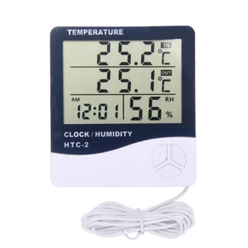 

Outdoor Garden C / F Thermometer Hygrometer Alarm Clock LCD Electronic Digital Thermometer Hygrometer