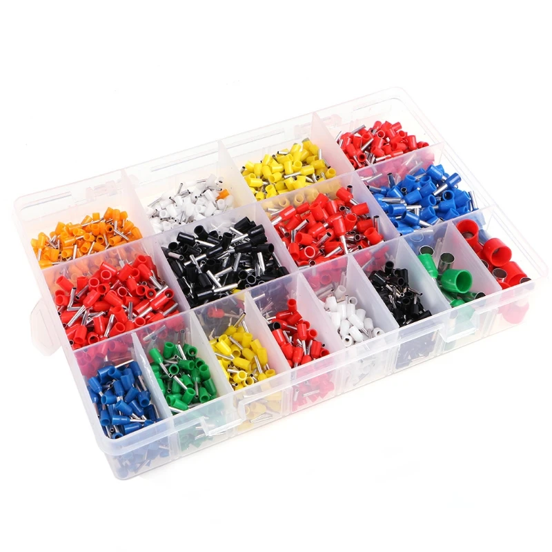 

7 color 2120pcs/lot Bootlace Ferrules kit set Wire Crimp Connector Insulated Cord Pin End Terminal