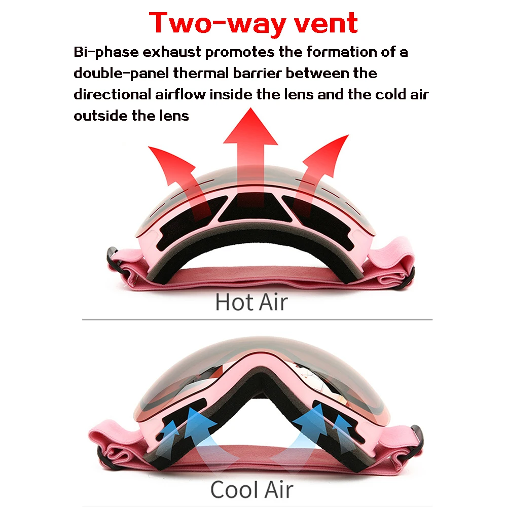 Ski Goggles double UV400 Protection Snowboard Eyewear Anti-fog Big Ski Mask Glasses Snow Snowmobile Man Women Skiing Sport