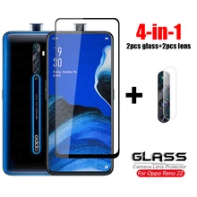 Vidro em reno 2z vidro temperado para oppo reno2 z 2z lcd protetor de tela do telefone hd cola completa capa para oppo reno 2z vidro 6.53