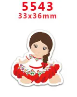 30 шт мультяшный персонаж плоское украшение из смолы PR 3075 - Цвет: 5543