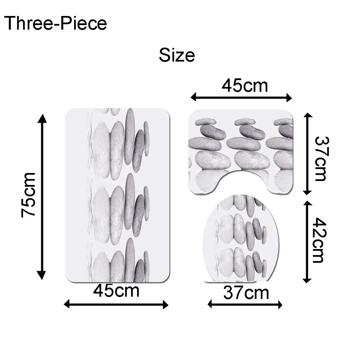 4/3/1 шт. каменные отражение печати Противоскользящий душ Шторы ковровое покрытие сиденья для унитаза набор ковриков для ванной Ванная комната, украшенное мозаикой из драгоценных камней, 12 крючков