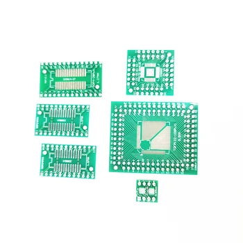 

30PCS PCB Board Kit SMD To DIP Adapter Converter PCB FQFP 32 44 64 80 100 HTQFP QFN48 SOP SSOP TSSOP 8 16 24 28 solder board