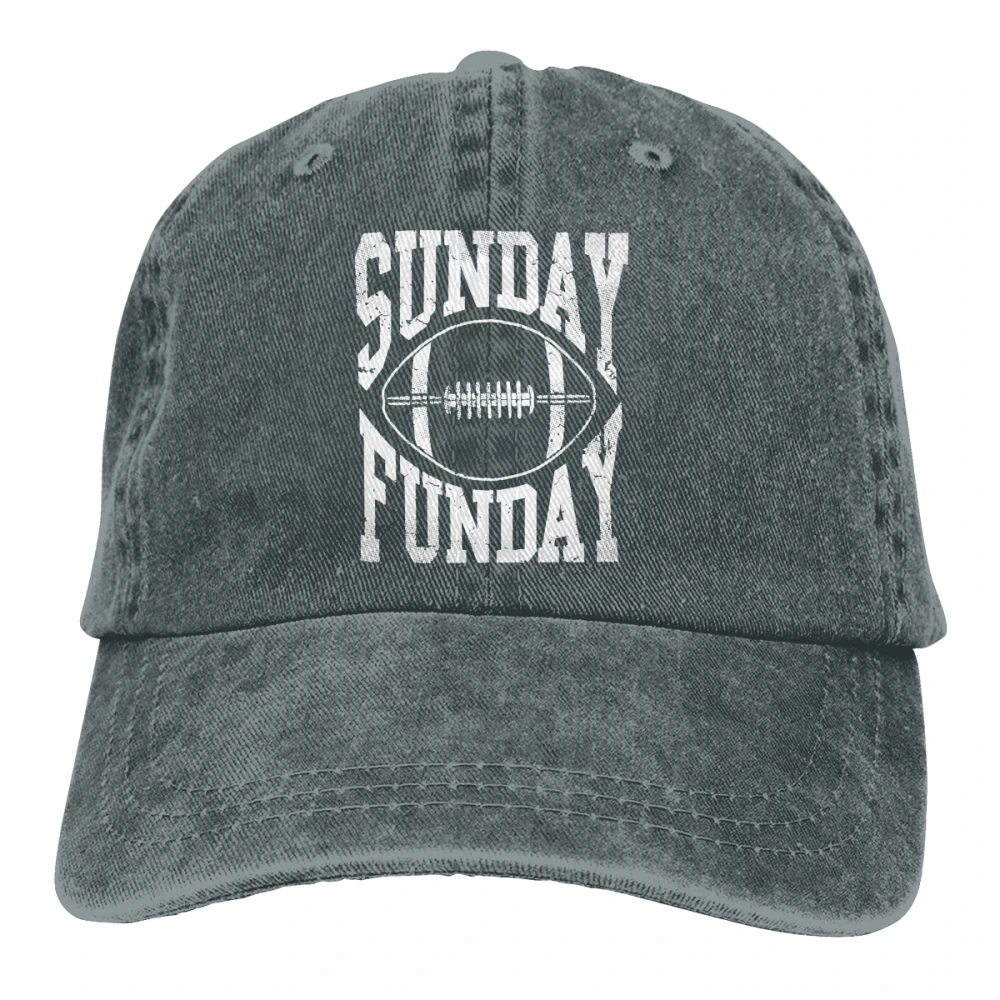 Sunday Funday, Футбольная Кепка, Deep Heather, унисекс, мужская, женская джинсовая бейсболка, Регулируемая Кепка для гольфа, папы