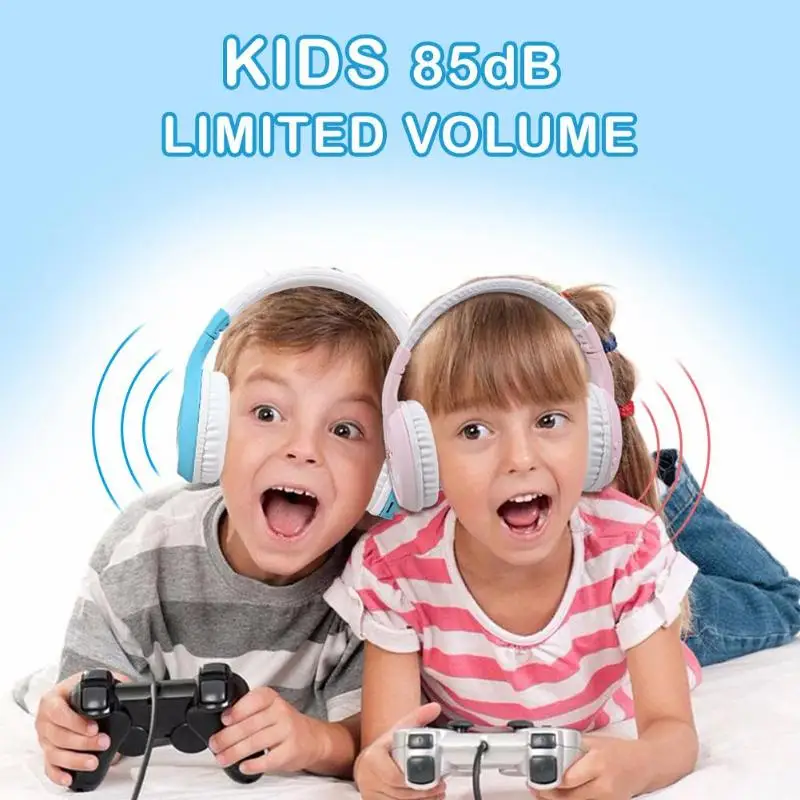 VT02 Bluetooth складная гарнитура для chilidren беспроводные двусторонние стерео наушники Мультяшные интеллектуальные звукопоглощающие наушники