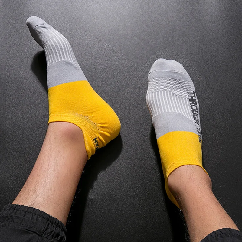 Men Running Ankle Socks Sports Thin Breathable Quick Dry Marathon Fitness Basketball Cycling Short Ankle Low Cut Socks