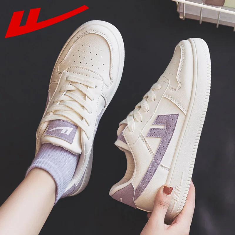 Warrior Fashion Shoes Women's Vulcanize New Casual Classic Solid Color PU Leather Women White Sneakers | Обувь