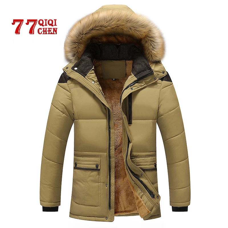 Мужские зимние куртки парка Повседневная Толстая Теплая мужская куртка пальто парки Hombre с капюшоном длинные пальто мужские брендовые длинные пальто 7XL