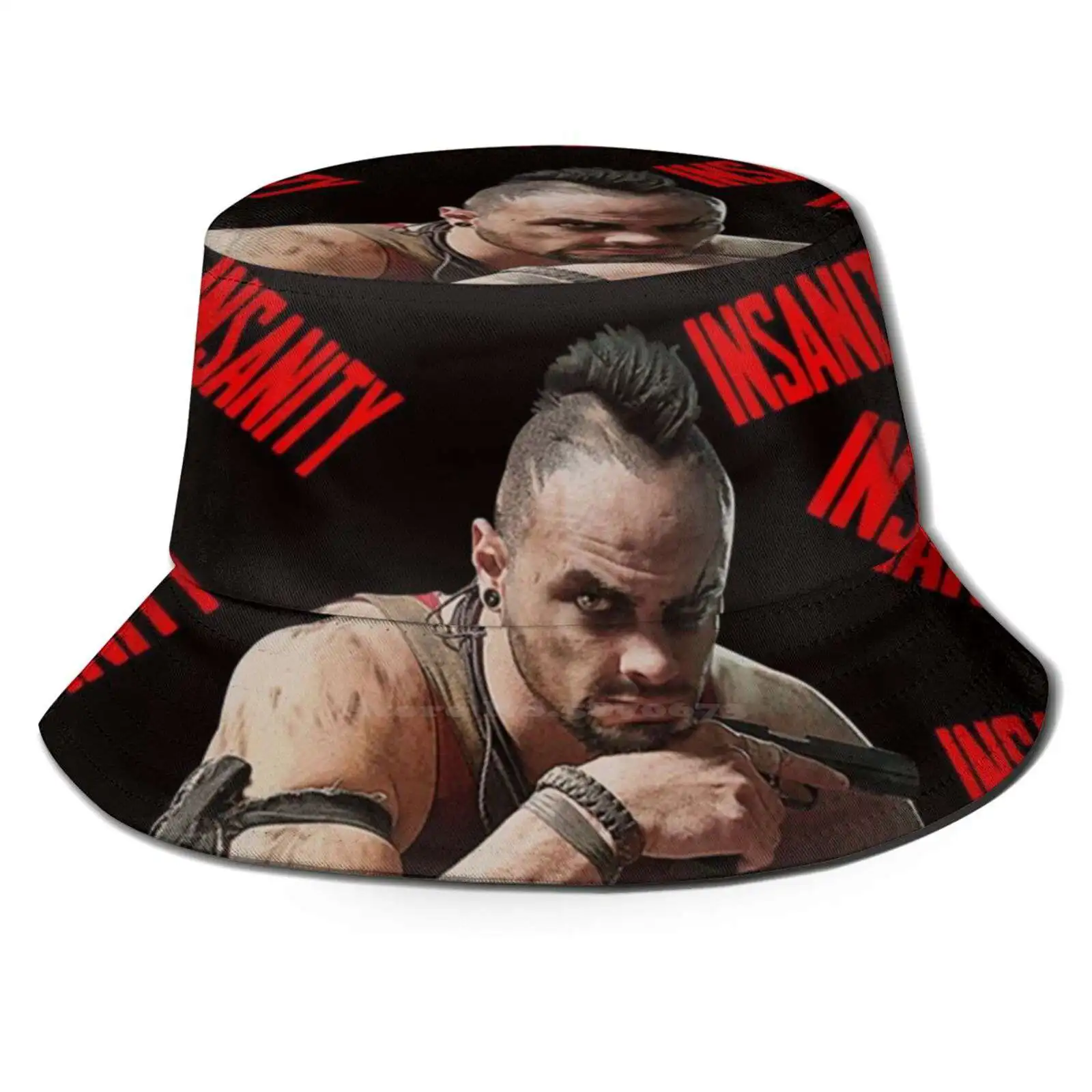 Print Bucket Hats Sun Cap Far Cry Far Cry 3 Vaas Insane Villian Evil Quote Gaming