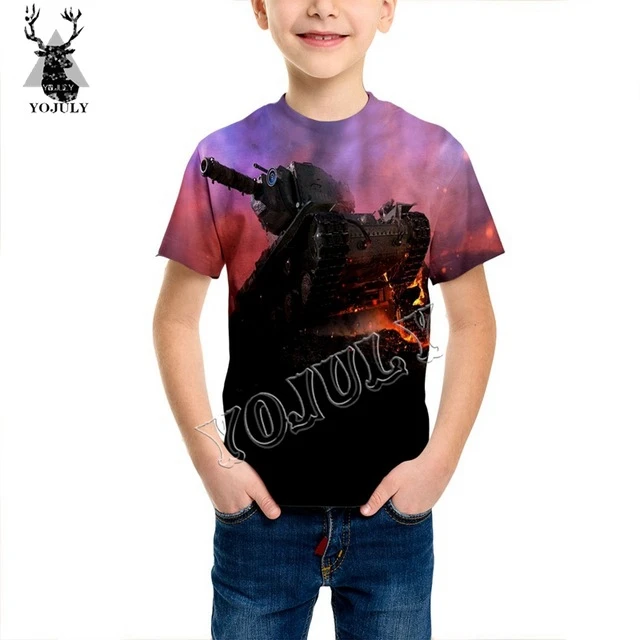YOJULY/футболка для мальчиков и девочек-подростков с объемным рисунком, Футболка harajuku Drucken, детская одежда с короткими рукавами, уличная одежда, A406