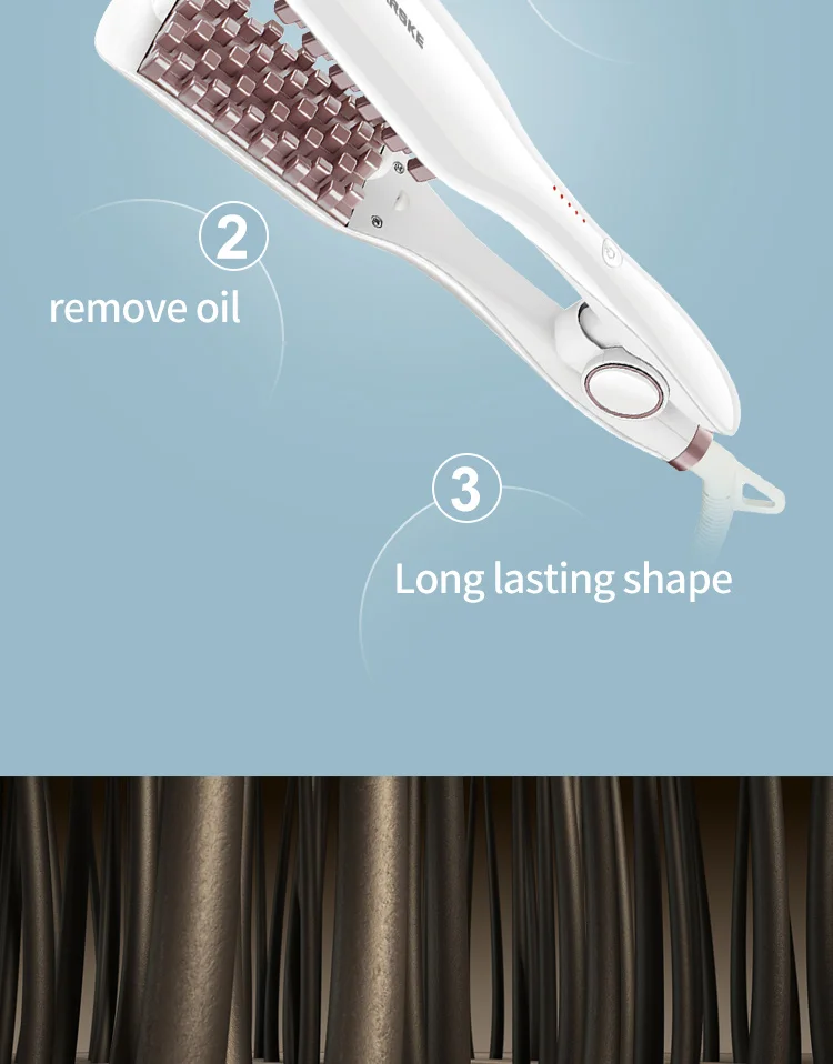 Новейшие волосы флуффер кудрявые волосы Расческа Супер турмалин керамический щипцы для завивки волос утюжок выпрямитель для волос для женщин и мужчин