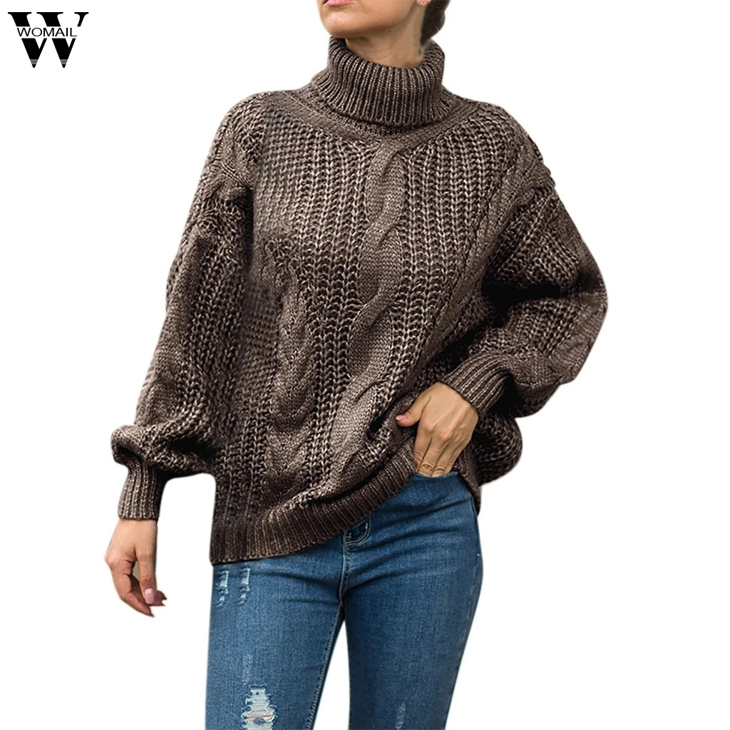 Womail Turtleneck Sweater 2022 Women Korean Style Pullover Jumper Winter Top Knitted sweaters women invierno Femme sueter mujer