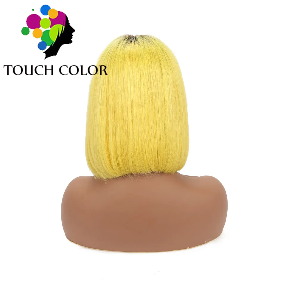 Омбре красочные причёска Боб с прямыми волосами Парики индийские волосы парик фронта шнурка Remy человеческие волосы 13x4 парик шнурка для черных женщин цветной парик волос
