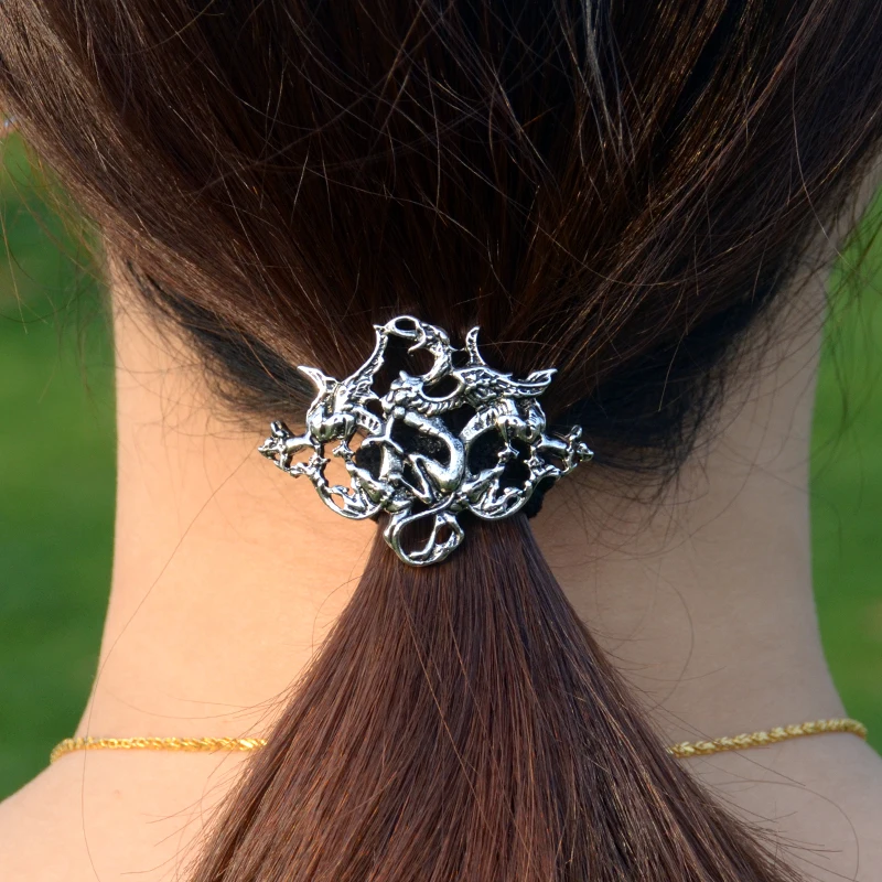 1 шт. Винтажная с драконом череп орла вечный цветок резинка для волос хвоста