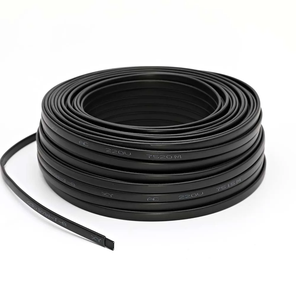 Size : 2M 220 V 230 V 240 V Câble chauffant auto-régulateur imperméable pour éviter le glaçage de pipeline et le système de traçage de la chaleur 