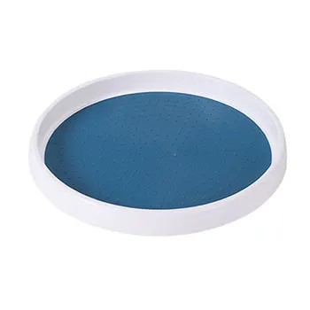 

Kitchen Turntable Spice Organizer 2-Tier Non-Skid Seasoning Rack Cabinet Storage Bin for Pantry Refrigerator Drinks Bathroom