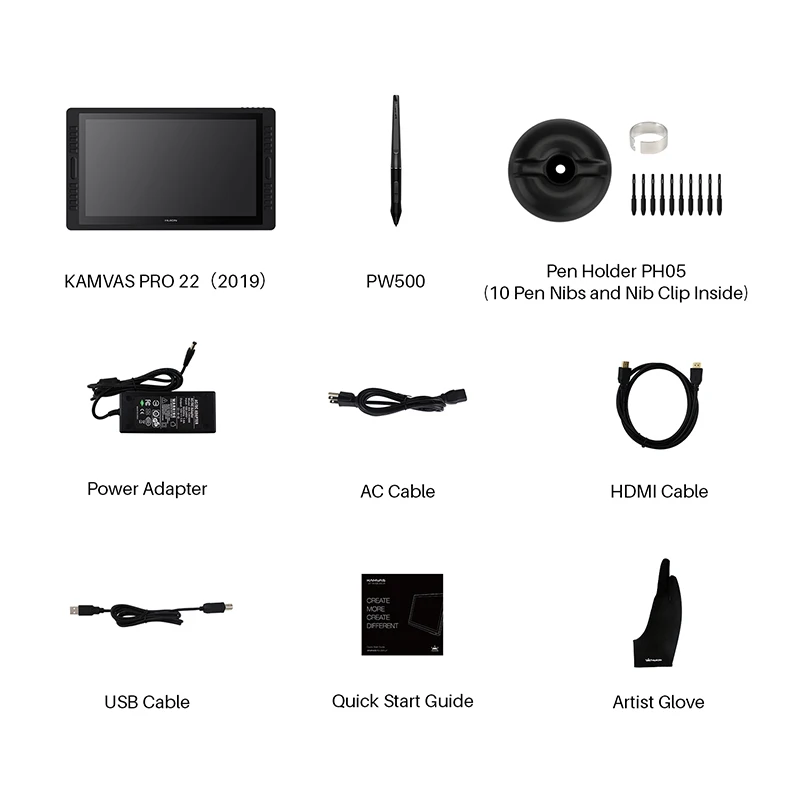 HUION Kamvas Pro 22 ручка планшет монитор графический Рисунок ручка дисплей монитор с 8192 уровнями ручка без жидкого теста двойная сенсорная панель