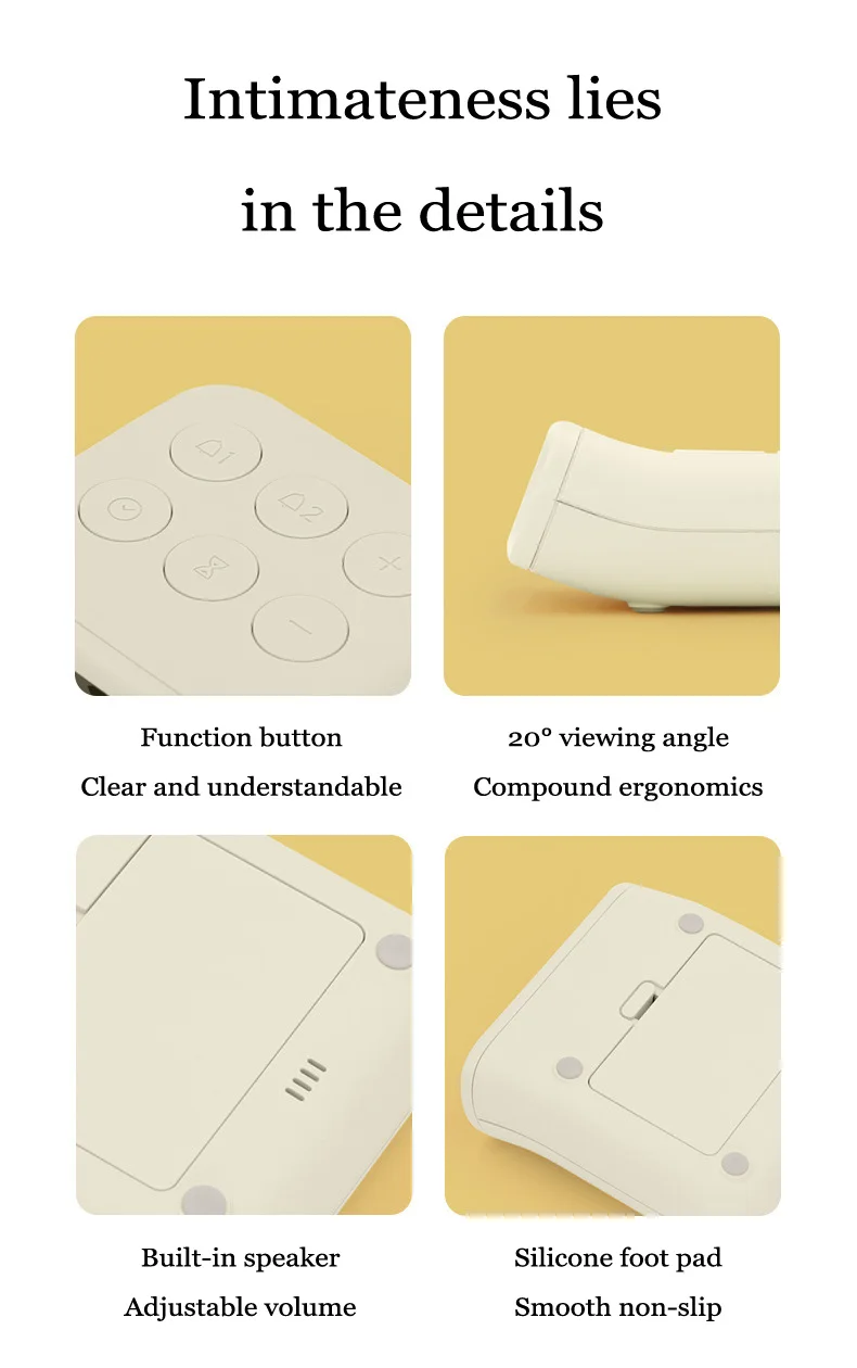 Xiaomi-Despertador Eletrônico Pequeno Multifuncional, Relógio Luminoso de