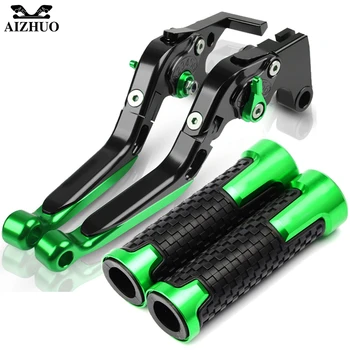 

For KAWASAKI ER6N ER 6N ER6 N 2009-2017 2015 2016 2014 Motorcycle Folding Extendable Brake Clutch Levers+Hand Grips