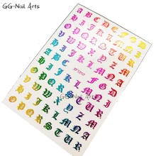 1pcs 2D Series Rainbow Nail Sticker Love Plant Stripe Stickers for Nails Self Adhensive Nail Art Decoration for Women Party