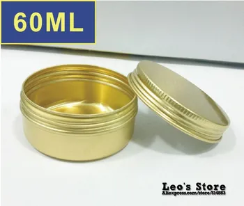 

Wholesale 27mmx68mm 50pcs/lot 60ml golden aluminum Jars,cream & cosmetics container,electronic protect,LAJ-18a