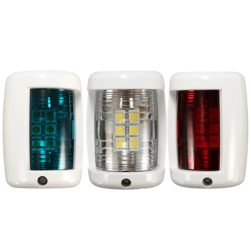 

3pcs/set 1W 12V 3200K Navigation LED Signal Light Red Green White Sailing Signal Lamp For Marine Boat Yacht Masthead Starboard