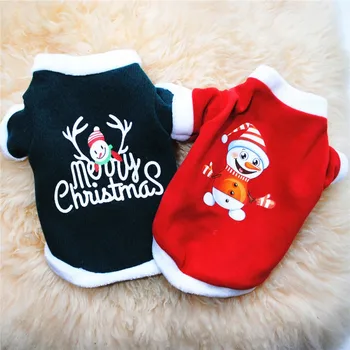 

Christmas Dog Clothes For Puppy Kitten Pet Autumn Winter Cotton Shirts Cat Tank Top Vest Dog Costume