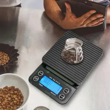 

3kg/0.1g Drip Coffee Scale Compact Portable Carry Convenient with Timer Portable Precision LCD Electronic Scales