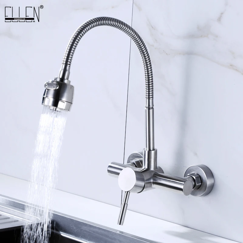 wall-mounted-kitchen-faucet-hot-and-cold-water-mixer-crane-stainless-steel-two-hole-brush-nickel-kitchen-sink-faucets-elk11