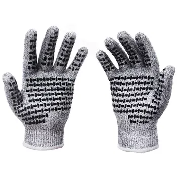 

1pair Security Protection Anti Cut Durable Non-Slip Self Defense Finger Wear Resistant Outdoor Kitchen Safety Work Gloves